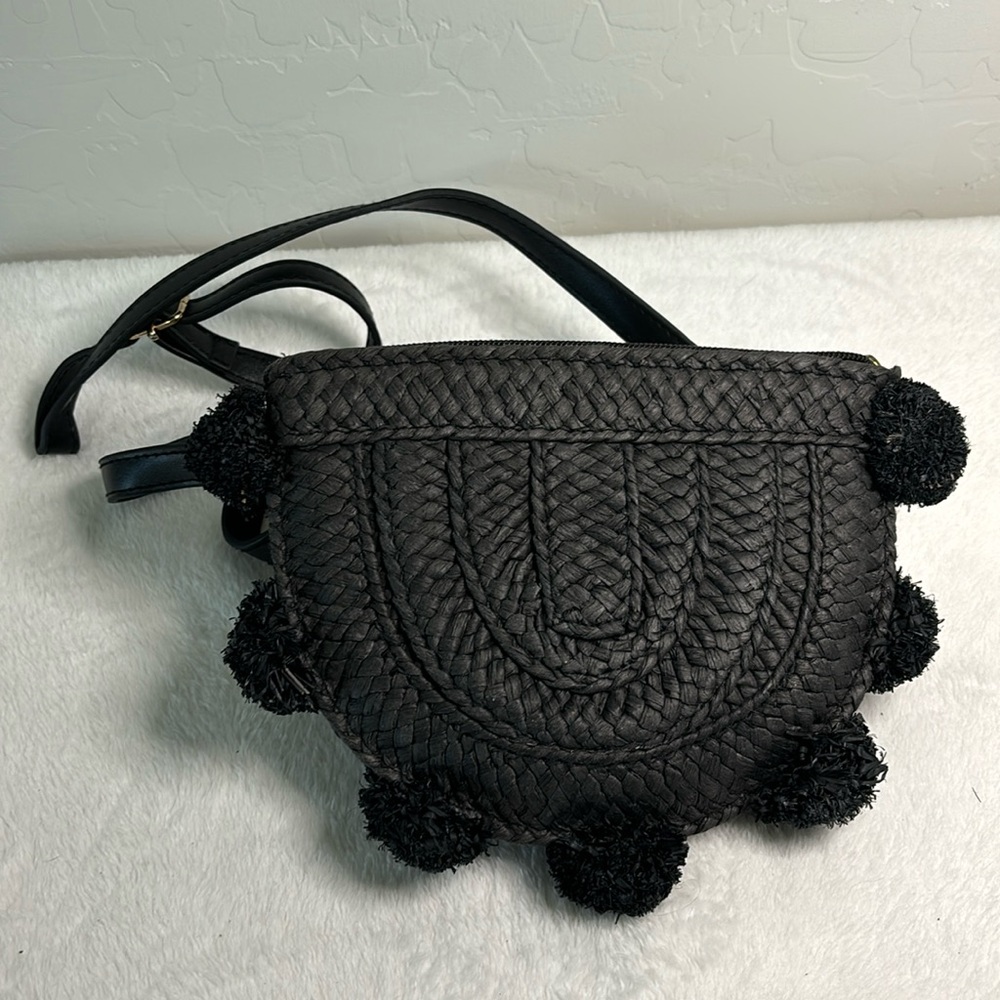 Rattan Pom Pom belt bag Fanny pack